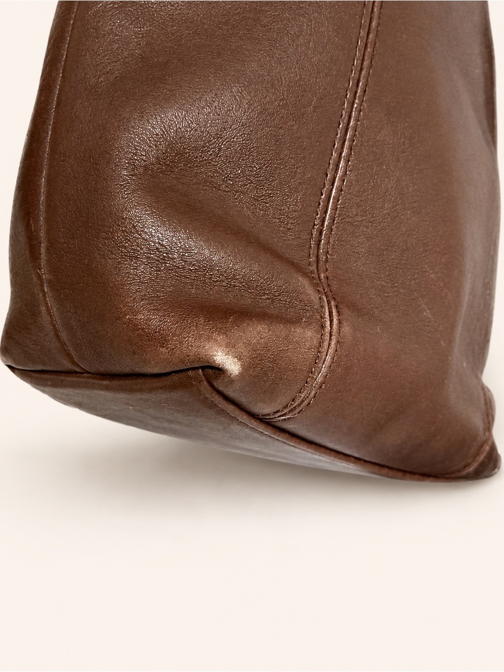 Coach Vintage Classic Lunch Tote 9077 Brown Leather Shoulder Bag - Picture 13 of 14